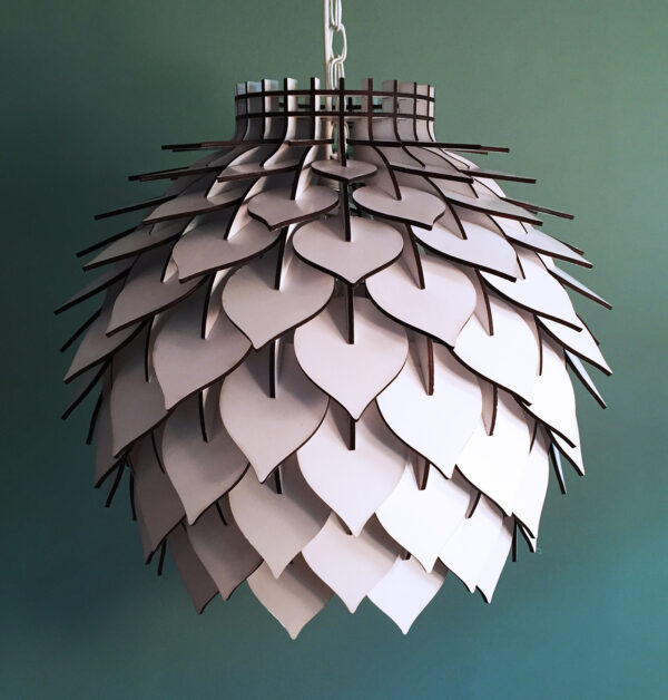 Laser Cut Acrylic Lotus Pendant Lamp with Smart RGB WiFi Control